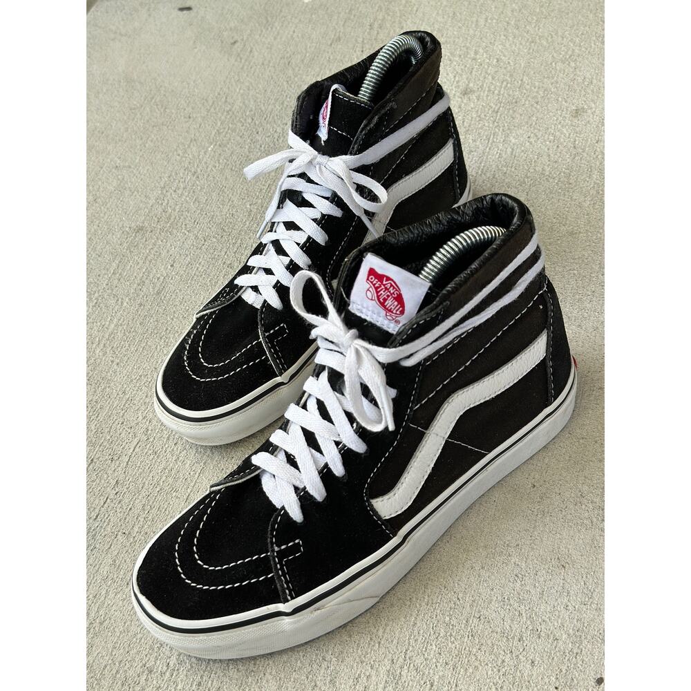 VANS Classic High Top Unisex Black/White Old Skool Sk8-Hi Sneakers M 6 / W 7.5